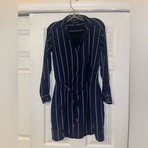 Banana Republic navy striped dresss